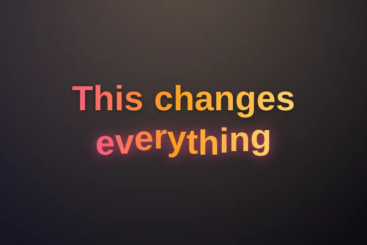 Aurora caption style: Flowing gradient colour; the live word rides a wave
