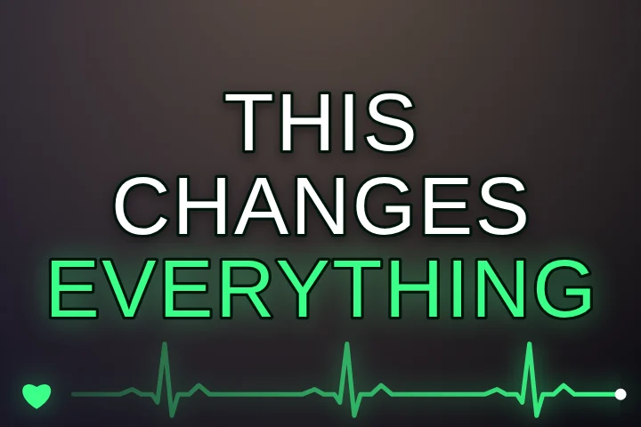 Heartbeat caption style: A heart-monitor line spikes under every word, right on the beat