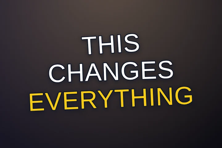 Kinetic caption style: Words streak in on a diagonal with sharp, editorial motion trails