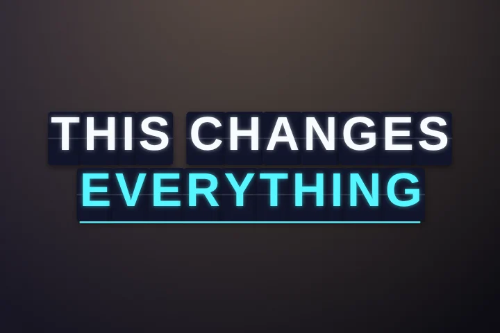 Rotor caption style: Every letter makes a quick vertical flip through changing characters before it locks